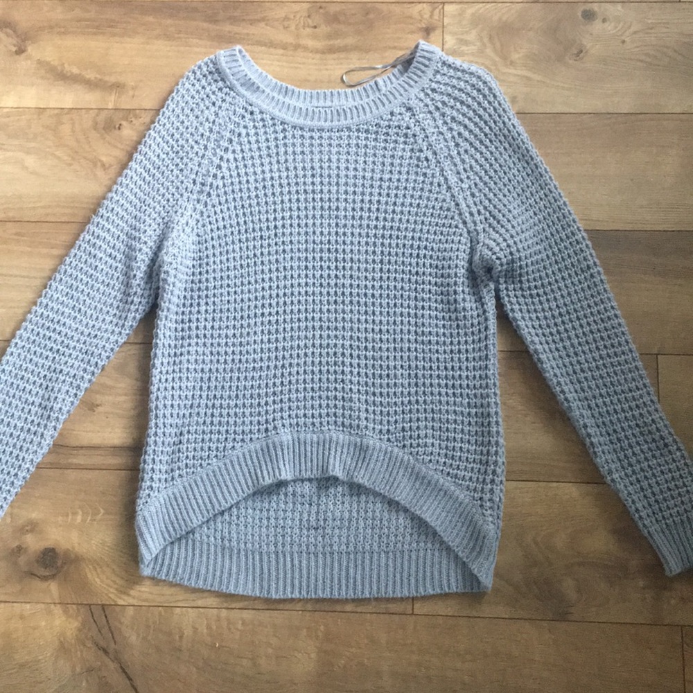Blue knit sweater